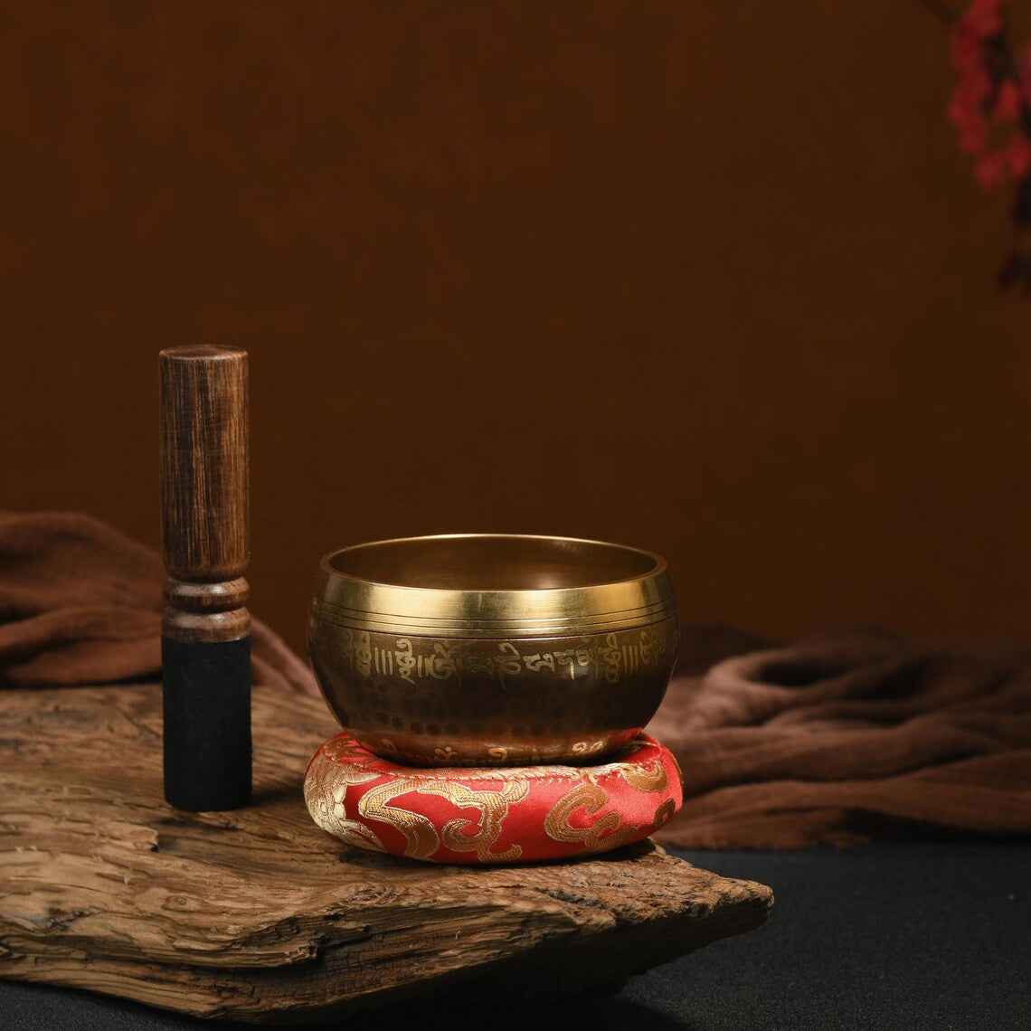 Nepal copper singing bowl, sound therapy, yoga, meditation, Buddhist singing bowl, stress relief, music performance, relaxation,Singing Bowl