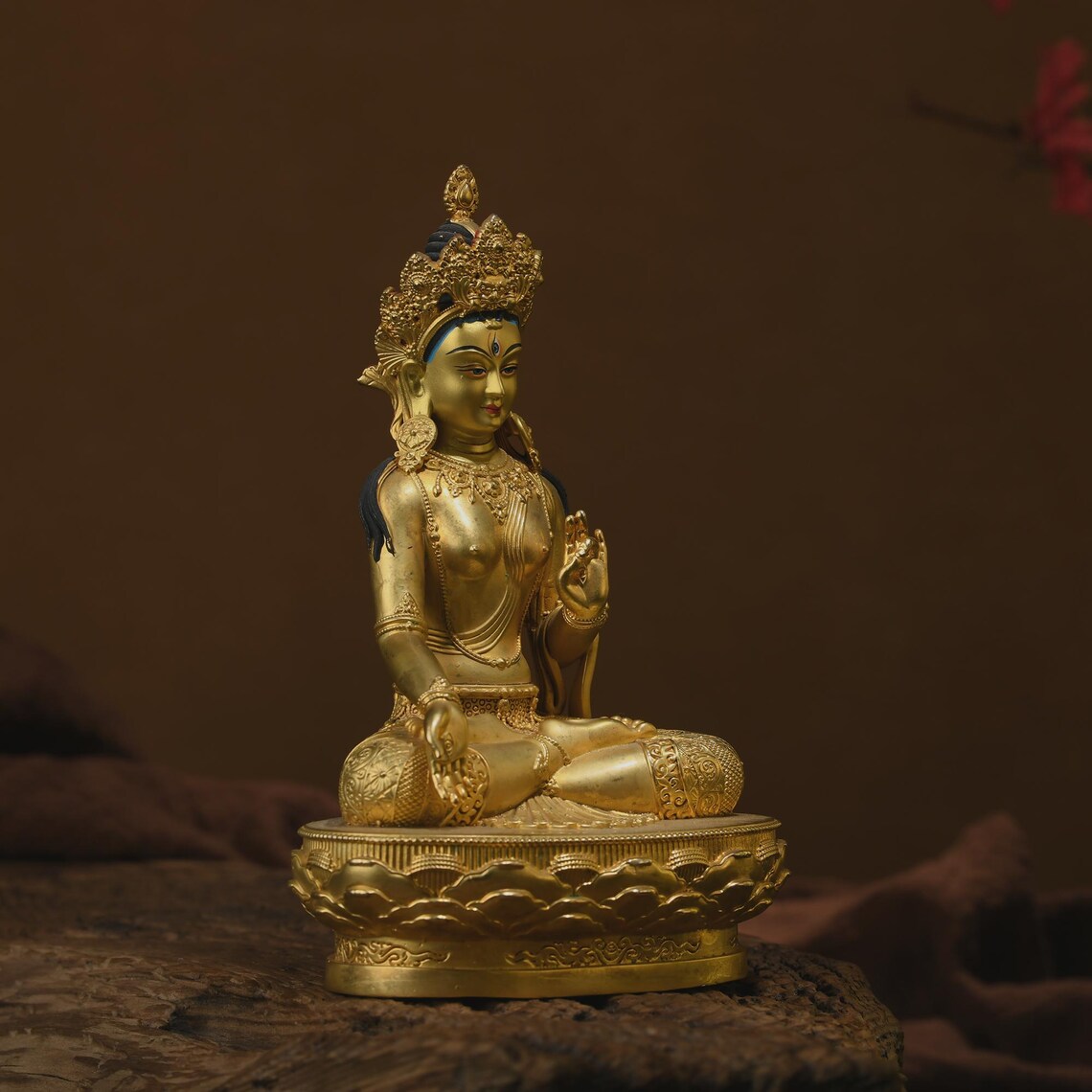 White Tara,Tibet/Nepal Bronze Buddha Statue, Baitara Buddha Statue,Home decoration, Buddha sculpture, anniversary, gift, Christmas
