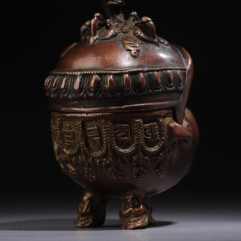 Nepalese Tantra Tibetan bronze instrument, Toba, (Gabala bowl),Home decoration, Buddha sculpture, anniversary, gift, Christmas