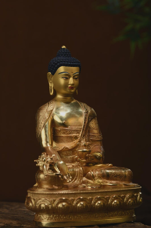 Exquisite Medicine Buddha, Bronze Buddha Statue, Prayer, Ceremony, Unique Gift