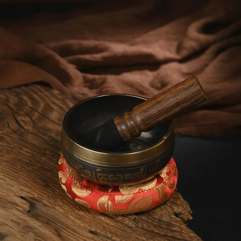 Nepal copper singing bowl, sound therapy, yoga, meditation, Buddhist singing bowl, stress relief, music performance, relaxation,Singing Bowl