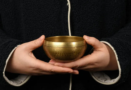 Nepal copper singing bowl, sound therapy, yoga, meditation, Buddhist singing bowl, stress relief, music performance, relaxation,Singing Bowl