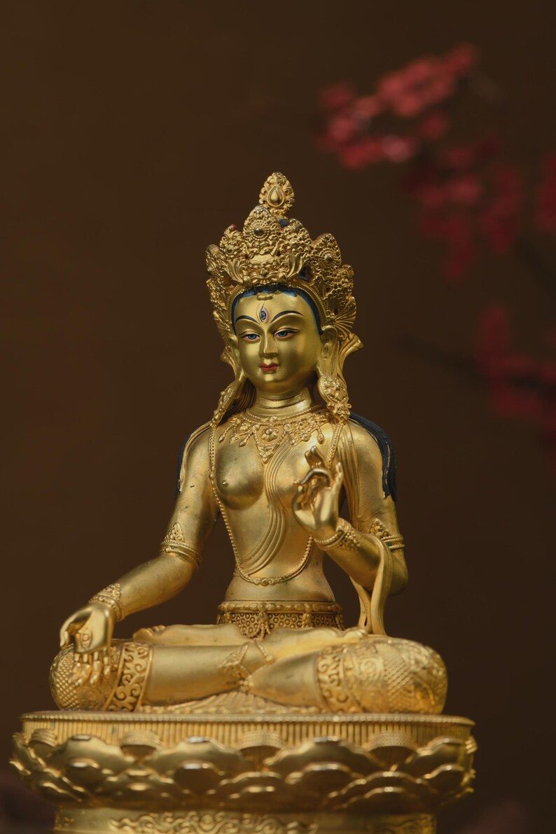 White Tara,Tibet/Nepal Bronze Buddha Statue, Baitara Buddha Statue,Home decoration, Buddha sculpture, anniversary, gift, Christmas