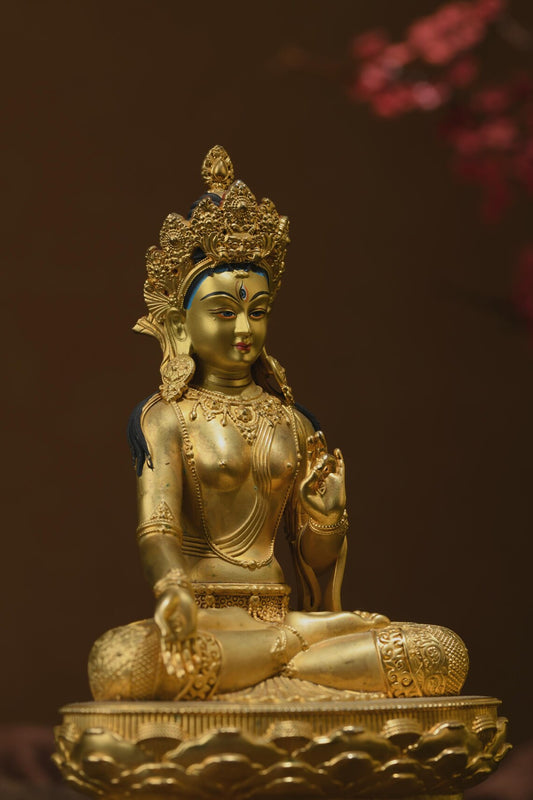 White Tara，Tibet/Nepal Bronze Buddha Statue, Baitara Buddha Statue，Home decoration, Buddha sculpture, anniversary, gift, Christmas