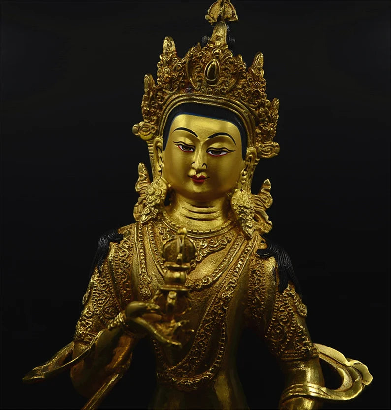 Tibet / Nepal - Retro - Bronze Buddha (King Kong Yong Bodhisattva)，Home decoration, Buddha sculpture, anniversary, gift, Christmas