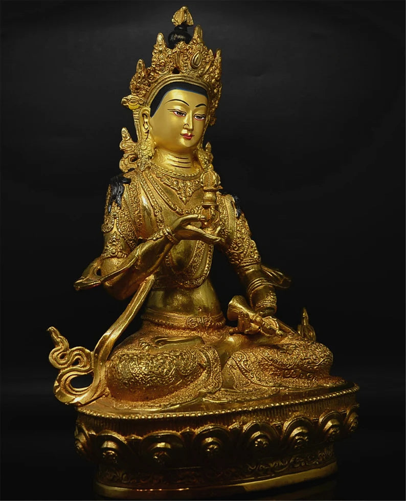 Tibet / Nepal - Retro - Bronze Buddha (King Kong Yong Bodhisattva)，Home decoration, Buddha sculpture, anniversary, gift, Christmas