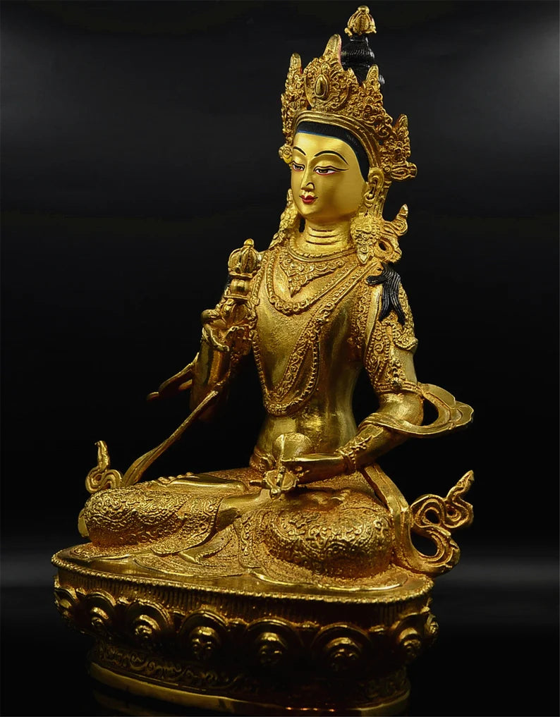 Tibet / Nepal - Retro - Bronze Buddha (King Kong Yong Bodhisattva)，Home decoration, Buddha sculpture, anniversary, gift, Christmas