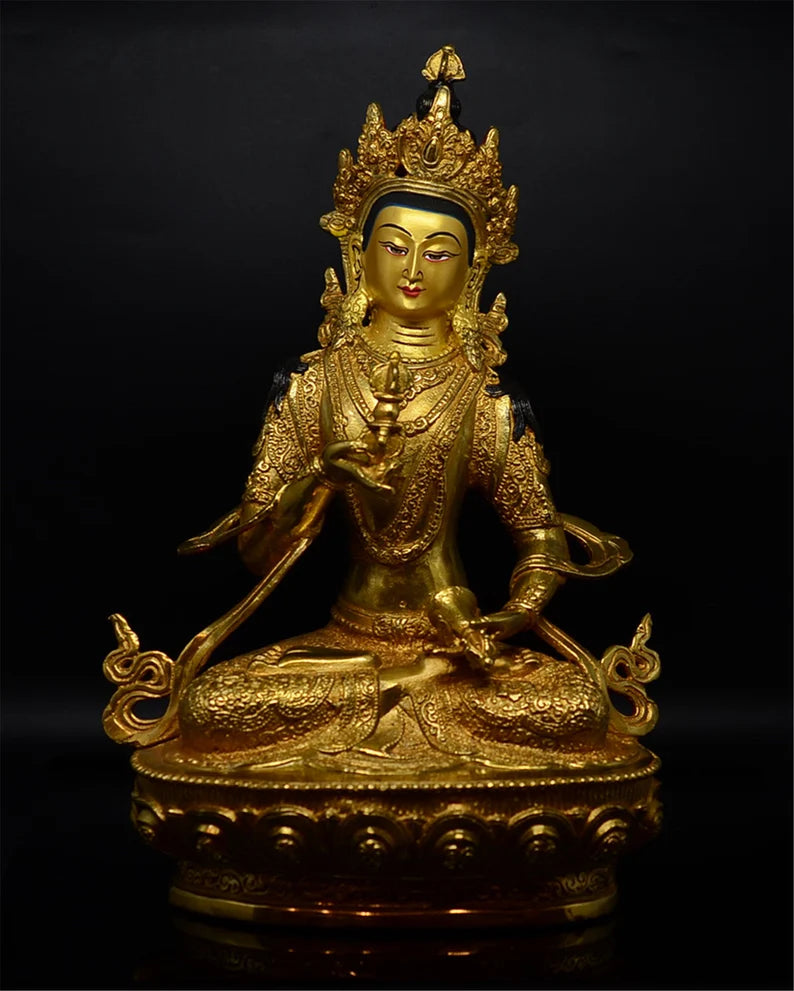 Tibet / Nepal - Retro - Bronze Buddha (King Kong Yong Bodhisattva)，Home decoration, Buddha sculpture, anniversary, gift, Christmas