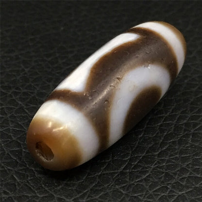 Tibet / Himalayas - Vintage Agate (Sun and Moon) Dzi Beads - Amulets, Rosary, Unique Gifts