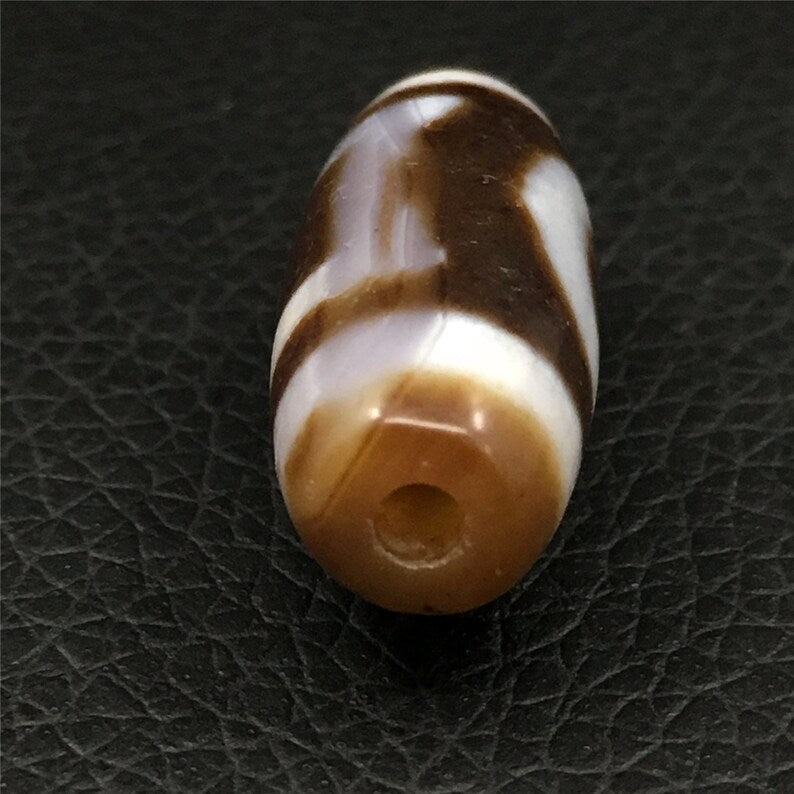 Tibet / Himalayas - Vintage Agate (Sun and Moon) Dzi Beads - Amulets, Rosary, Unique Gifts