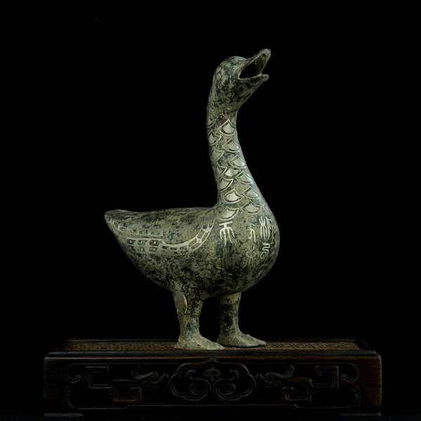 Ancient Asian bronzes, bronze flower animals, bronze ducks