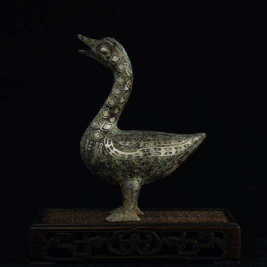 Ancient Asian bronzes, bronze flower animals, bronze ducks