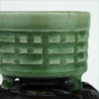 Asian Antique Celadon Aromatherapy Burner - Green Glaze / Incense Burner / Meditation