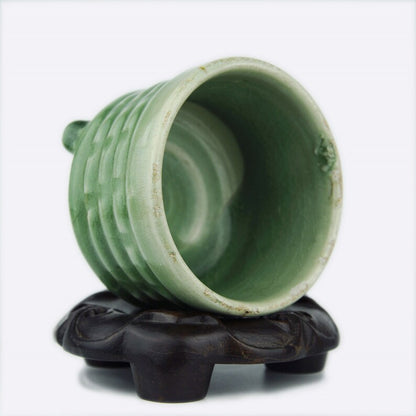 Asian Antique Celadon Aromatherapy Burner - Green Glaze / Incense Burner / Meditation