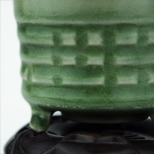 Asian Antique Celadon Aromatherapy Burner - Green Glaze / Incense Burner / Meditation