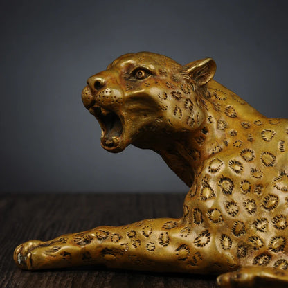 Chinese Antique Bronze Cheetah Sculpture, Sculpture Art, Animal Sculpture, Bronze Cheetah, Sculpture, Antique Cheetah Ornament