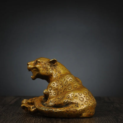 Chinese Antique Bronze Cheetah Sculpture, Sculpture Art, Animal Sculpture, Bronze Cheetah, Sculpture, Antique Cheetah Ornament