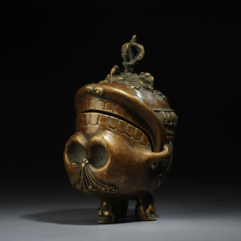 Nepalese Tantra Tibetan bronze instrument, Toba, (Gabala bowl)，Home decoration, Buddha sculpture, anniversary, gift, Christmas