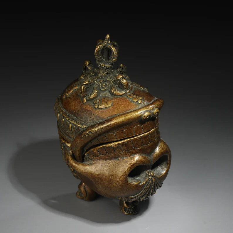 Nepalese Tantra Tibetan bronze instrument, Toba, (Gabala bowl)，Home decoration, Buddha sculpture, anniversary, gift, Christmas