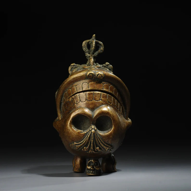 Nepalese Tantra Tibetan bronze instrument, Toba, (Gabala bowl)，Home decoration, Buddha sculpture, anniversary, gift, Christmas