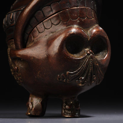 Nepalese Tantra Tibetan bronze instrument, Toba, (Gabala bowl)，Home decoration, Buddha sculpture, anniversary, gift, Christmas