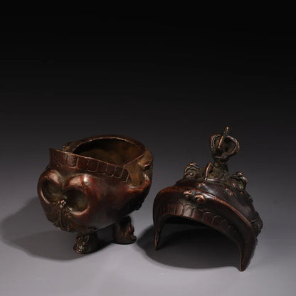 Nepalese Tantra Tibetan bronze instrument, Toba, (Gabala bowl)，Home decoration, Buddha sculpture, anniversary, gift, Christmas