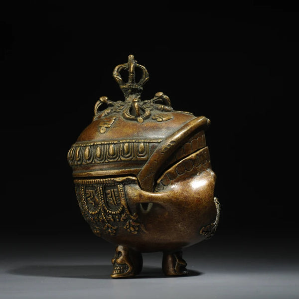 Nepalese Tantra Tibetan bronze instrument, Toba, (Gabala bowl)，Home decoration, Buddha sculpture, anniversary, gift, Christmas