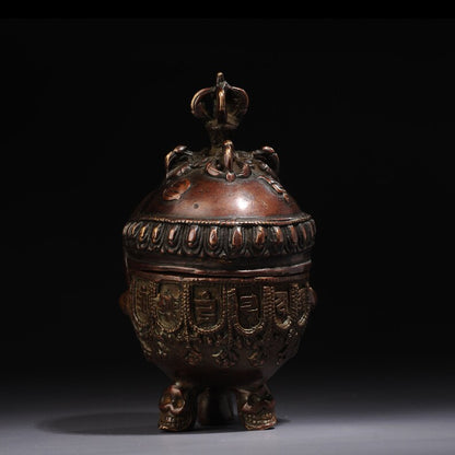Nepalese Tantra Tibetan bronze instrument, Toba, (Gabala bowl)，Home decoration, Buddha sculpture, anniversary, gift, Christmas