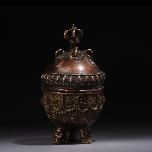 Nepalese Tantra Tibetan bronze instrument, Toba, (Gabala bowl)，Home decoration, Buddha sculpture, anniversary, gift, Christmas