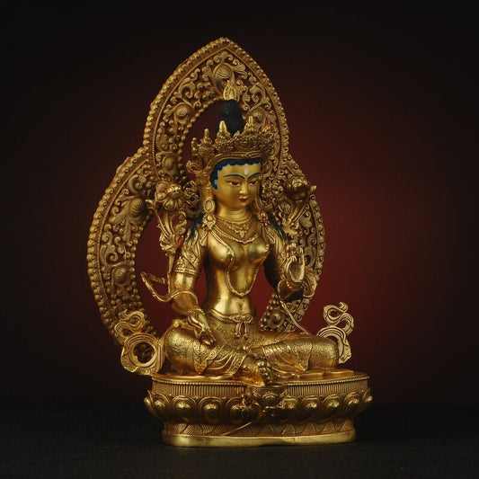 Green Tara Buddha，Tibetan/Nepalese Buddha, Green Tara Buddha，Home decoration, Buddha sculpture, anniversary, Christmas，Home decoration.