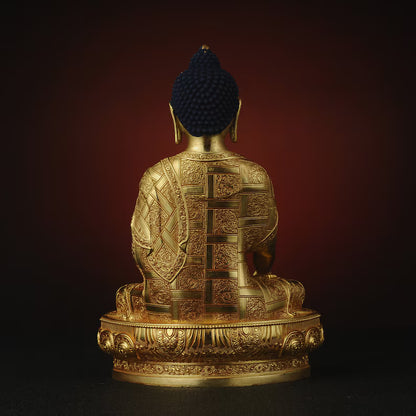 Bronze Buddha Statue: Tibetan Immovable Buddha, Home Decor