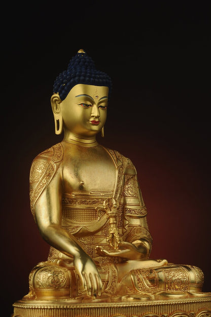 Bronze Buddha Statue: Tibetan Immovable Buddha, Home Decor
