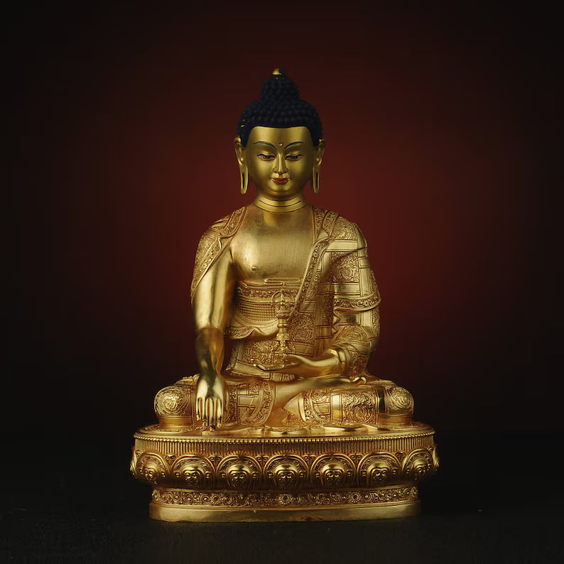Bronze Buddha Statue: Tibetan Immovable Buddha, Home Decor