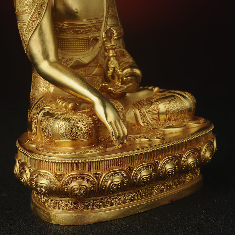 Bronze Buddha Statue: Tibetan Immovable Buddha, Home Decor