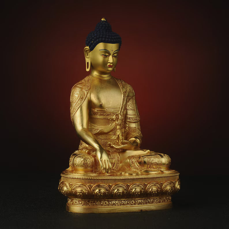 Bronze Buddha Statue: Tibetan Immovable Buddha, Home Decor