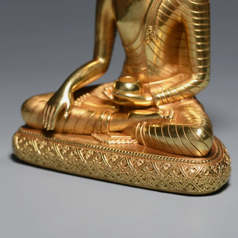 Tibetan Bronze Buddha Statue: Gautama Sculpture, Home Decor