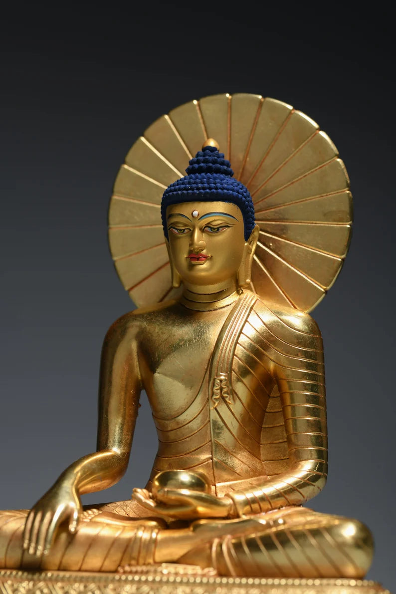 Tibetan Bronze Buddha Statue: Gautama Sculpture, Home Decor