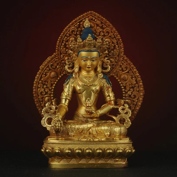 Bronze Manjusri Bodhisattva Statue - Tibetan Prayer Ceremony Decor