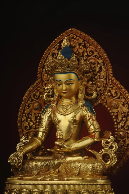 Bronze Manjusri Bodhisattva Statue - Tibetan Prayer Ceremony Decor