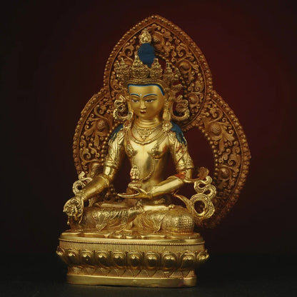 Bronze Manjusri Bodhisattva Statue - Tibetan Prayer Ceremony Decor