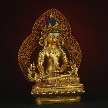 Bronze Manjusri Bodhisattva Statue - Tibetan Prayer Ceremony Decor