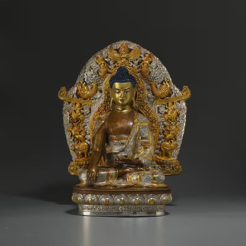 Tibetan Bronze Buddha Statue: Gautama Sculpture, Home Decor