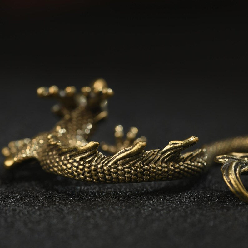 Miniature bronze dragon, Chinese antique bronze dragon sculpture, dragon, sculpture, animal sculpture, bronze dragon, sculpture