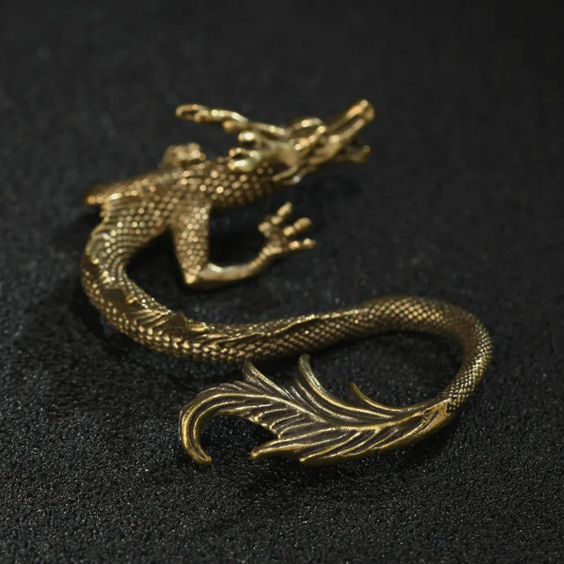 Miniature bronze dragon, Chinese antique bronze dragon sculpture, dragon, sculpture, animal sculpture, bronze dragon, sculpture