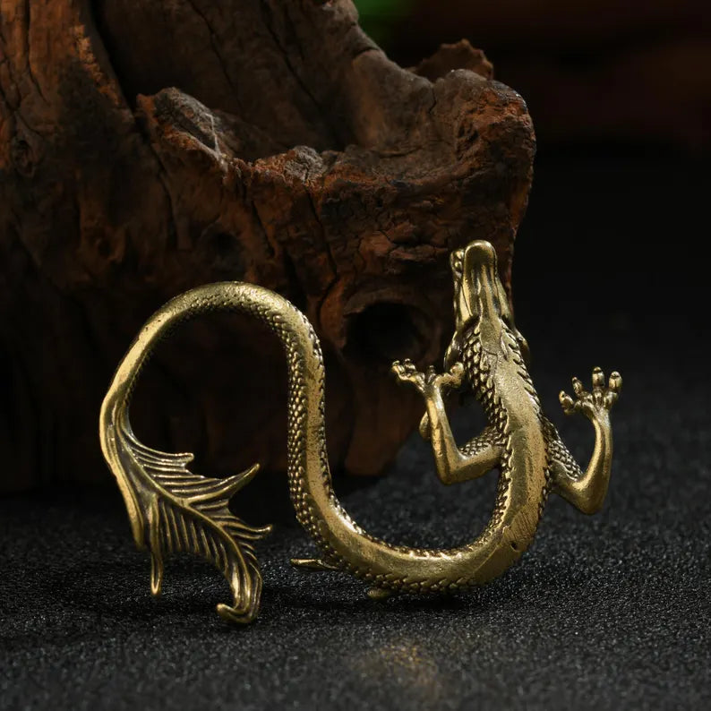 Miniature bronze dragon, Chinese antique bronze dragon sculpture, dragon, sculpture, animal sculpture, bronze dragon, sculpture