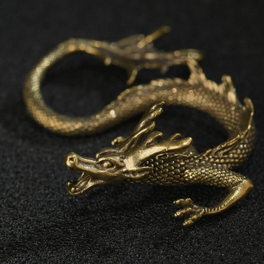 Miniature bronze dragon, Chinese antique bronze dragon sculpture, dragon, sculpture, animal sculpture, bronze dragon, sculpture