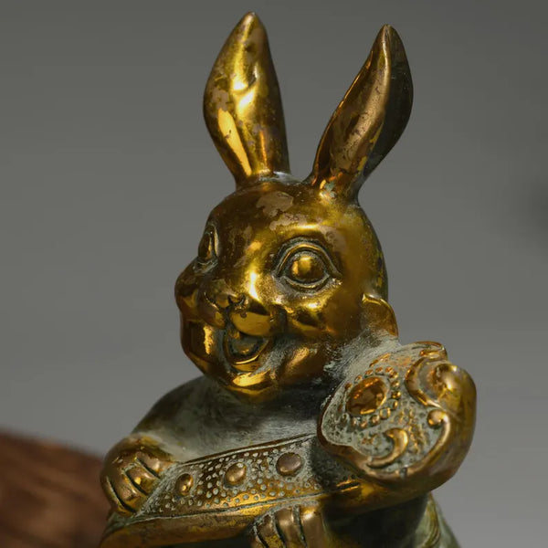 Asian Art, Antique Sculpture, Bronze Rabbit, Decorative Statue,Insect Sculpture, Animal Sculpture,