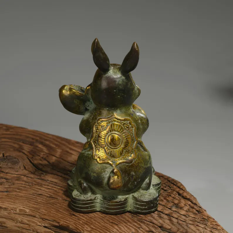 Asian Art, Antique Sculpture, Bronze Rabbit, Decorative Statue,Insect Sculpture, Animal Sculpture,