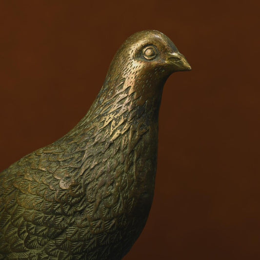 Asian Art Bronze-Dove,Antique Sculpture,Bronze Bird,Decorative Statue,Animal Sculpture,Japanese Art,Gift,Decorative Art,Garden Ornament