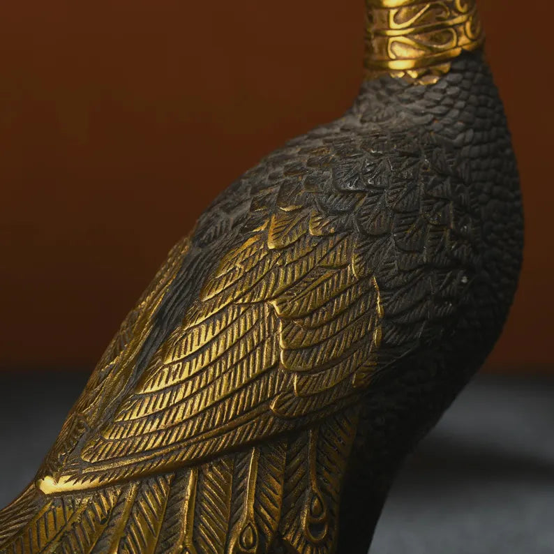 Bronze sculpture (peacock), sculpture art, animal sculpture, copper peacock, sculpture